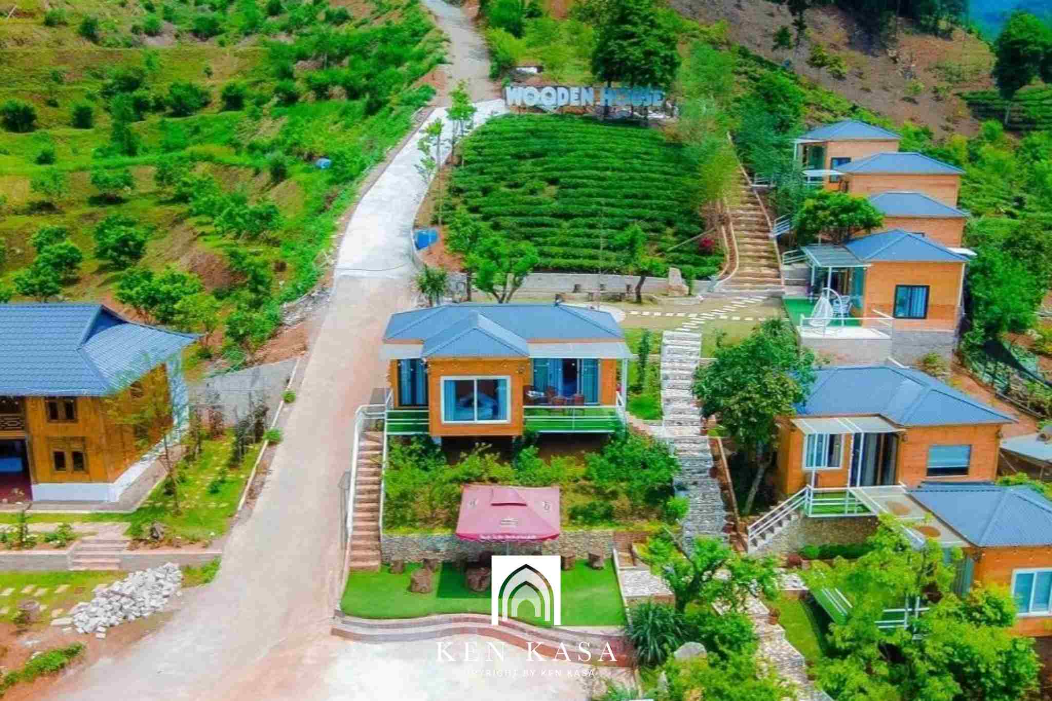 mẫu nhà homestay 2 tầng wooden house 